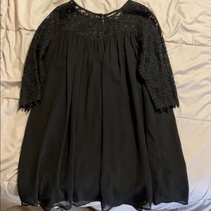 Black dress with lace sleeves
